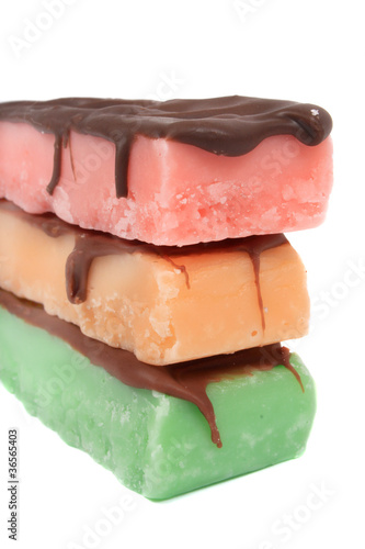 Fudge bars in different colors