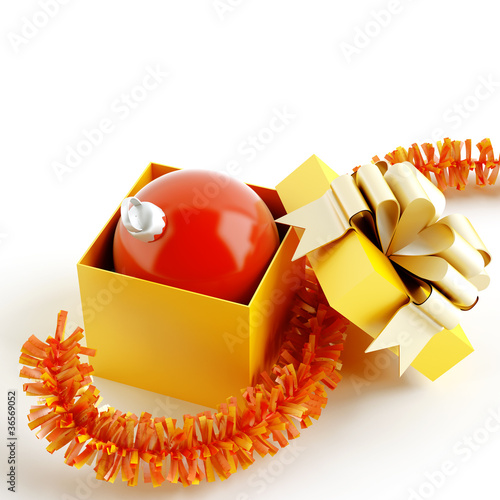 Christmas sphere as gift on...