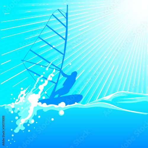 windsurfing vector