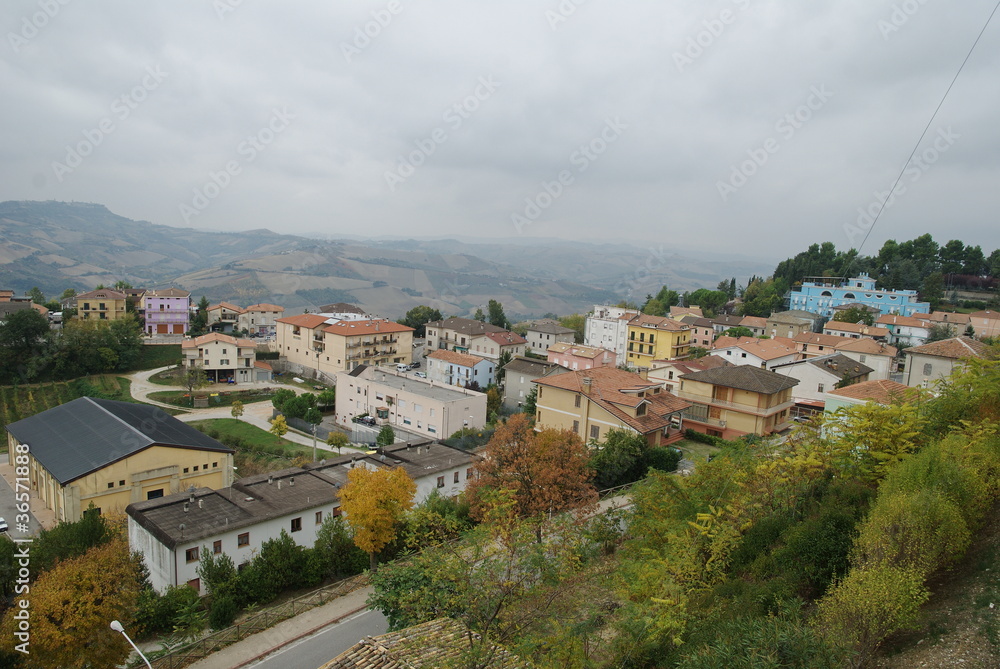 Obraz premium new houses of Montefiore dell'Aso, Italy