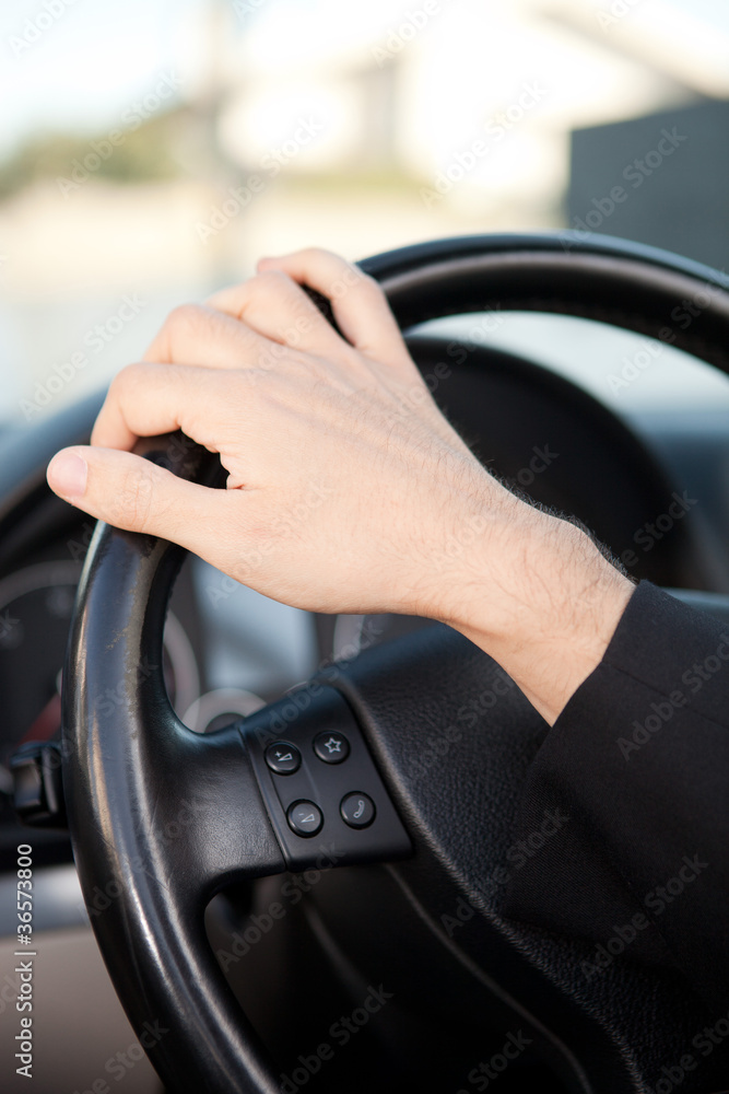 Man in car Man in car