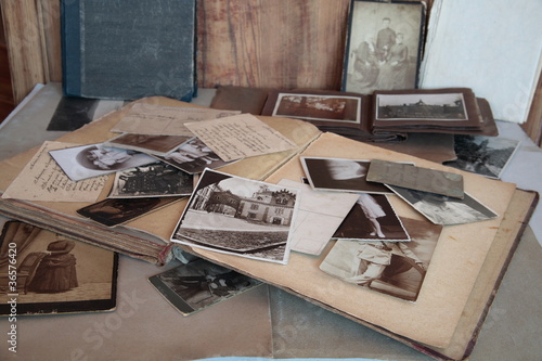 Old photos.potcard and books and album.