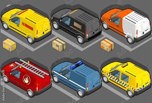 Isometric van in six models
