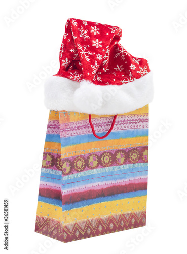 gift bag and a hat Christmas