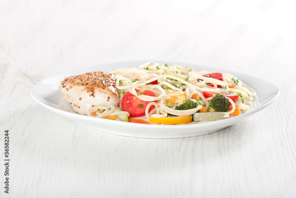 Pasta and chicken breast Pasta and chicken breast
