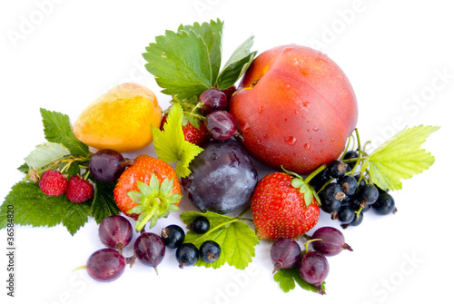 фрукты на белом фоне