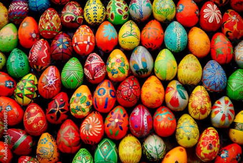 Colourful eastern eggs photo