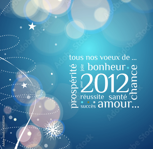 Carte de voeux bonne année 2012