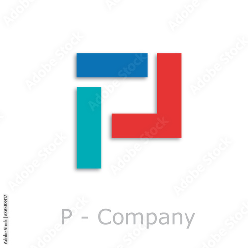 Sticks Logo initial letter P # Vector
