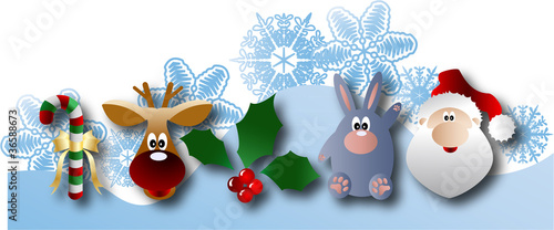 the vector Christmas and New Year banner