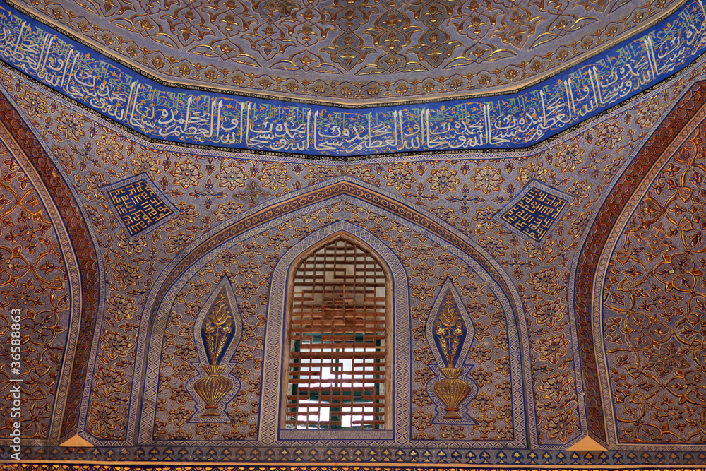 Decorated wall of Guri Amir
