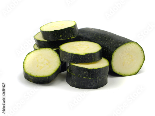 green zucchini slices