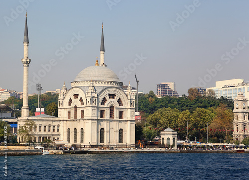 Mosque on the Bosporus in Istanbul (Turkey)
