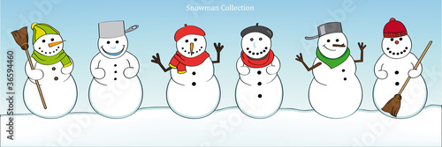 Obraz na płótnie Snowman collection w salonie