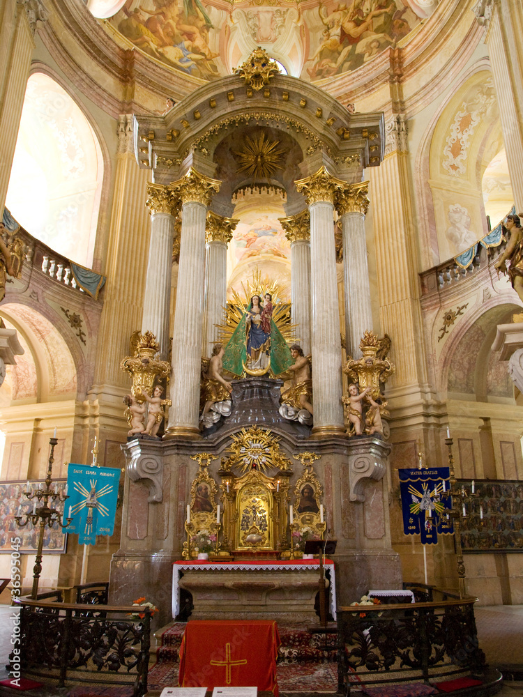 Interior of Pilgrimage Church of the Name of Virgin Mary