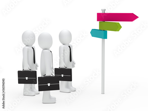 business man team choice co...