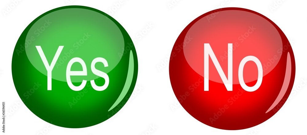Yes No buttons Yes No buttons