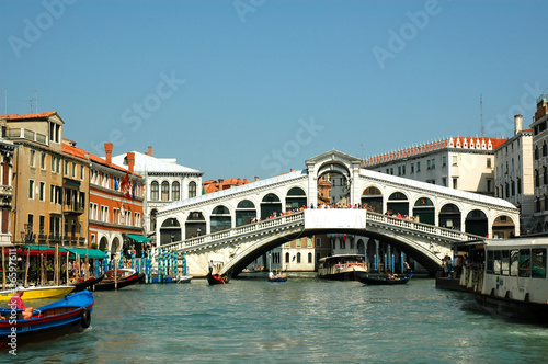 Rialto Bridge in the City of Venice Italy © quasarphotos