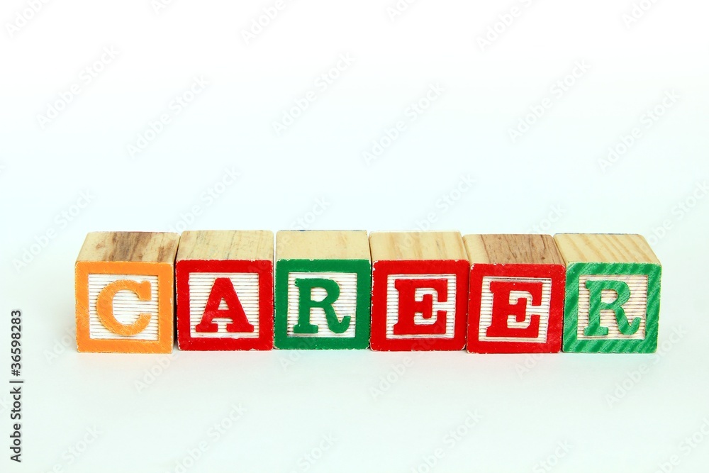 The word career in alphabet blocks The word career in alphabet blocks