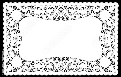Lace Doily Place Mat, White.