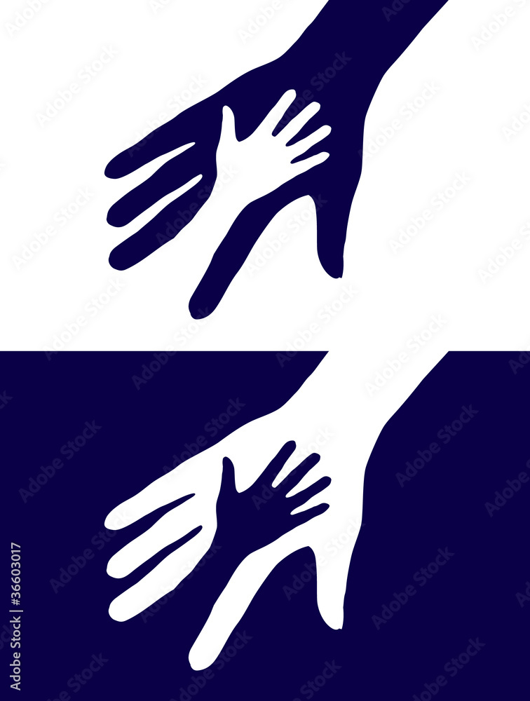 Hands silhouette