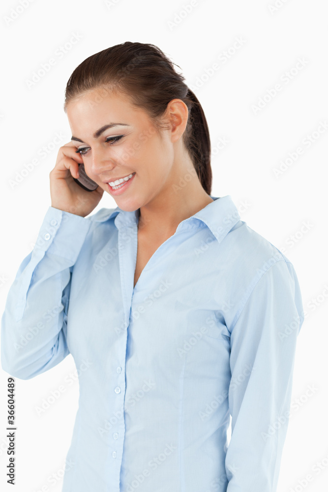 Young businesswoman on the phone Young businesswoman on the phone