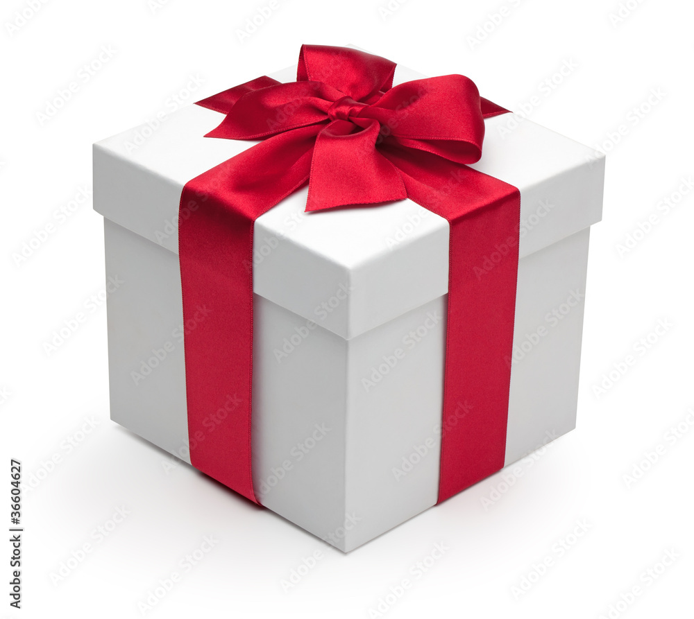 Obraz premium Gift box with red ribbon.