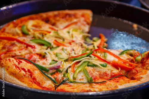 Fresh Deep Dish Pizza with Peppers