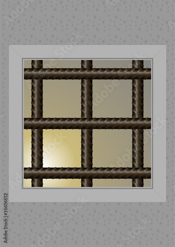 The prison window.
