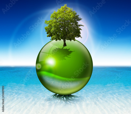 Sphere tree -  ecology concept
