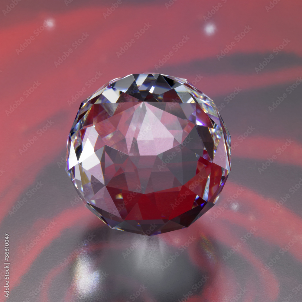 twinkling diamond sphere in red back twinkling diamond sphere in red back