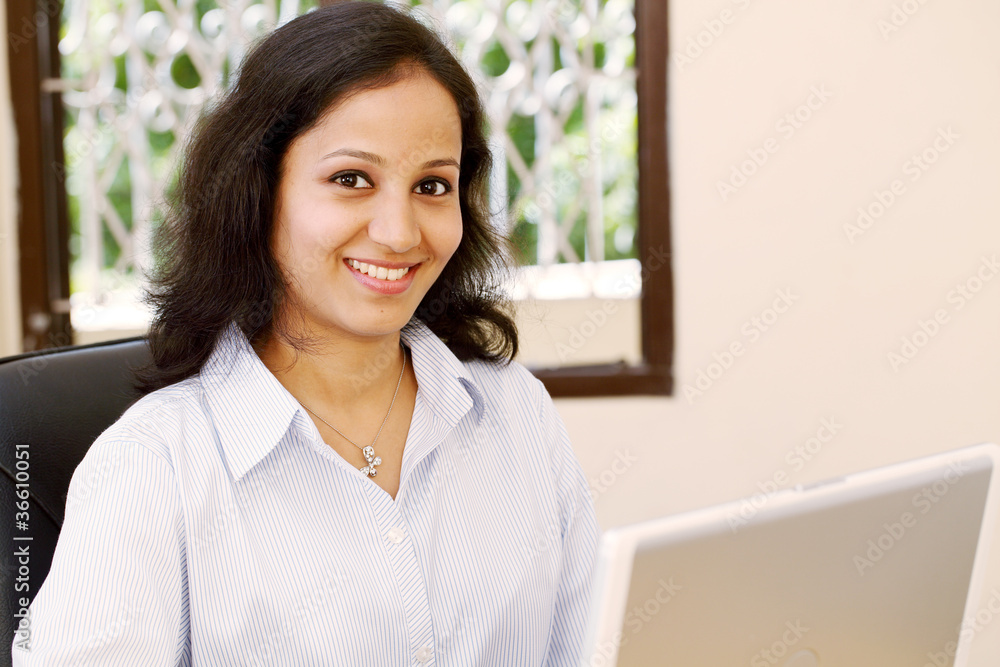Relaxed young business woman Relaxed young business woman