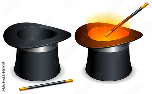 Magic hat and wand.