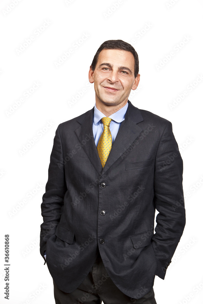 Portrait of confident businessman over white background Portrait of confident businessman over white background