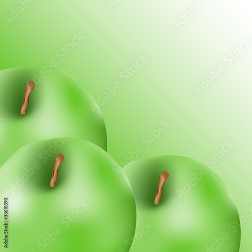 Green apple background
