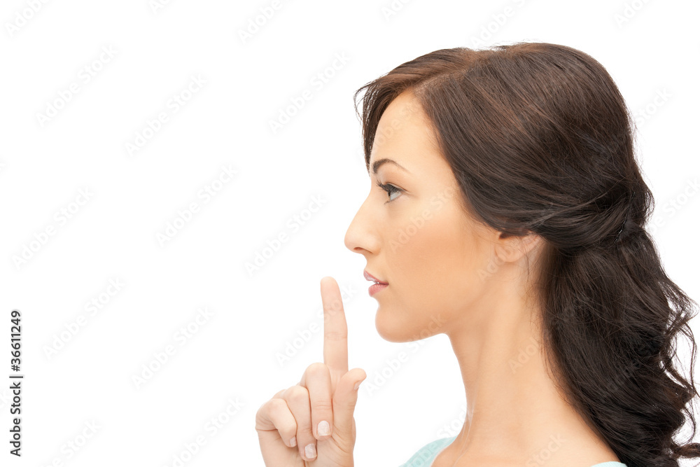 finger on lips finger on lips