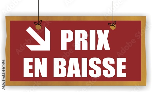 pancarte prix en baisse