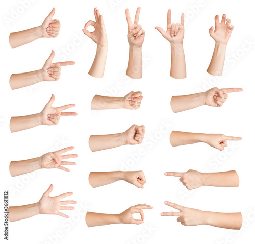 Set of gestures hand