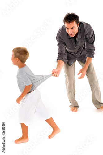 father playing with his son