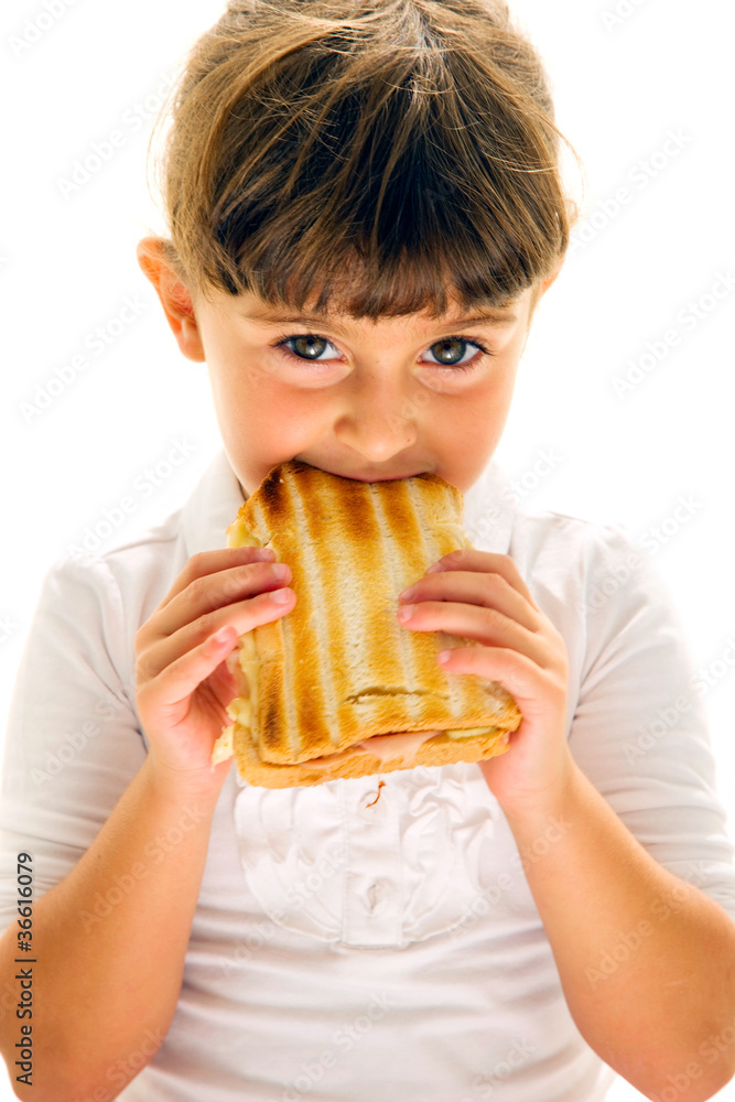 girl eating sandwich