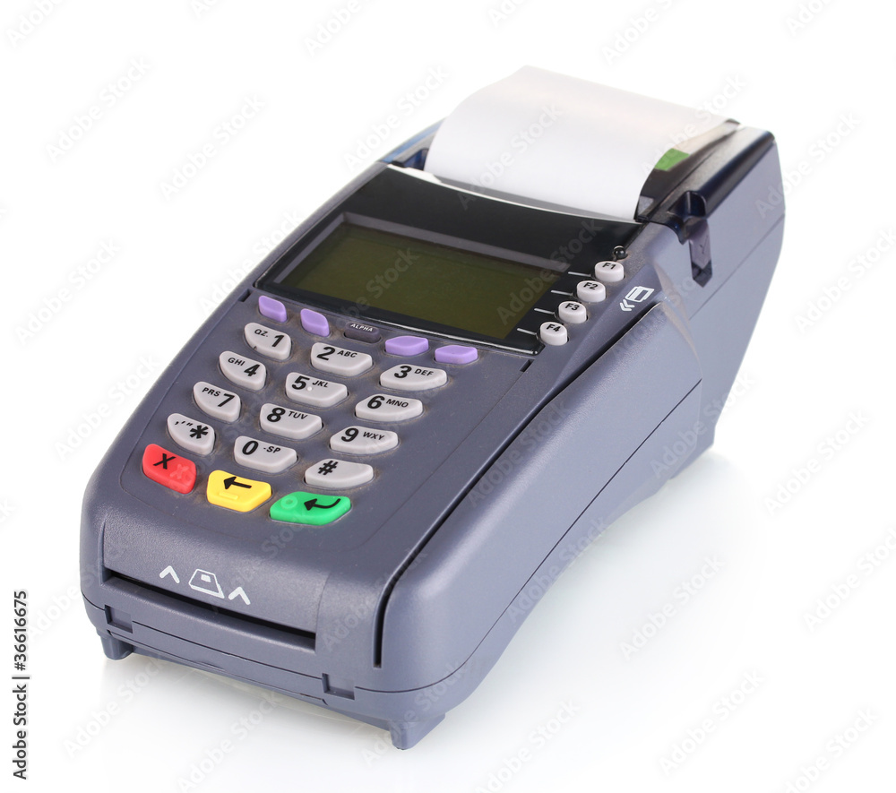 bank terminal isolated on white bank terminal isolated on white