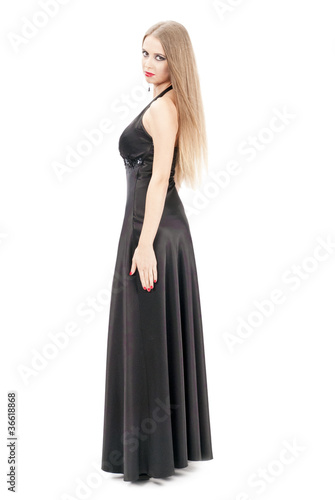 Beautiful woman in evening dress