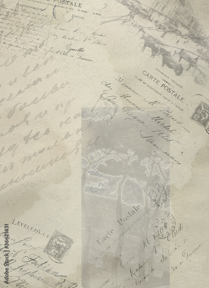 Obraz premium Old paper with elegant callygraphy