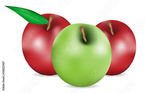 Three apple