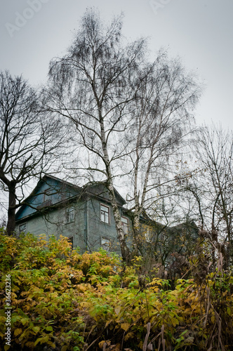 Lonely abandoned house on the hill © dmitryelagin