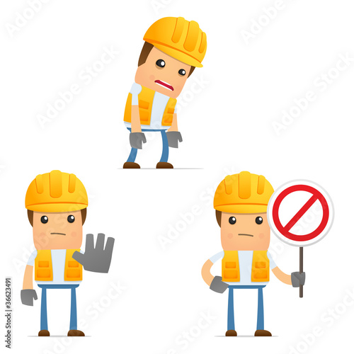 set of funny cartoon builder