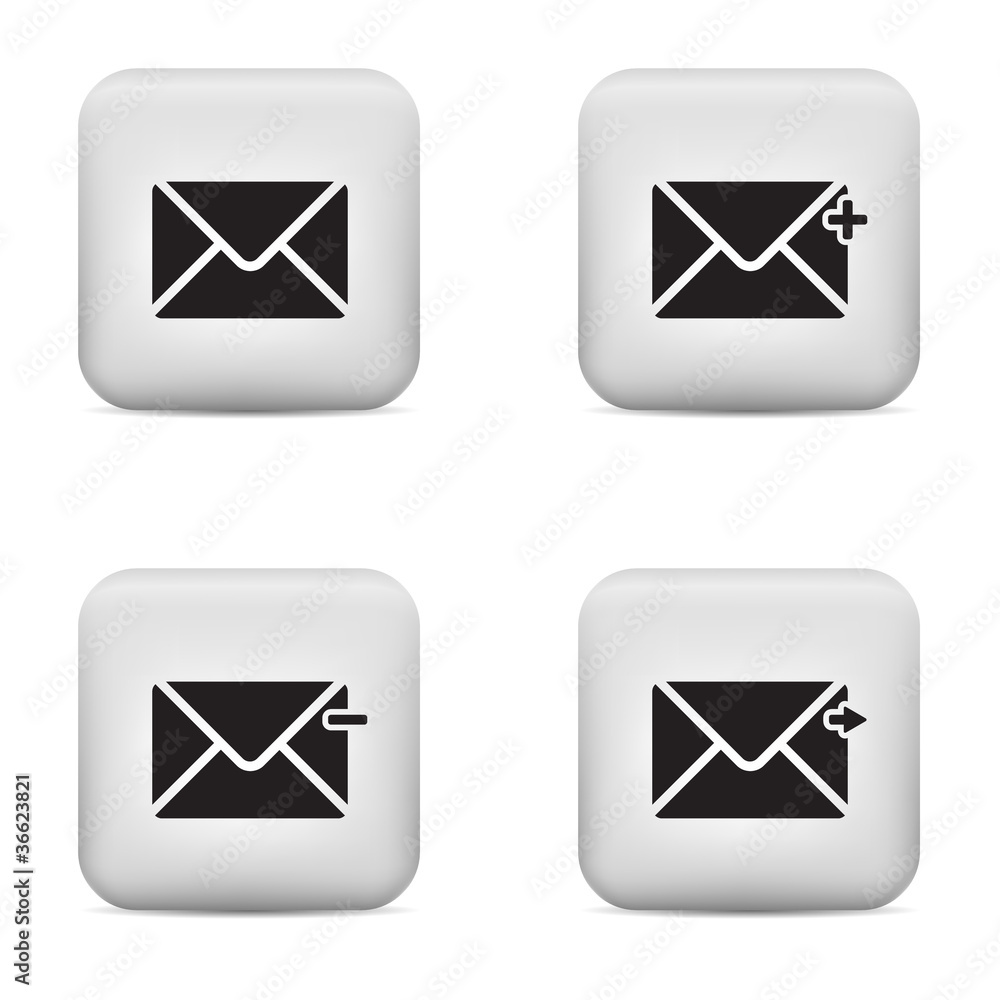 Mail buttons set Mail buttons set