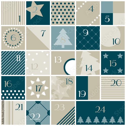 Advent Calendar Brown/Blue photo