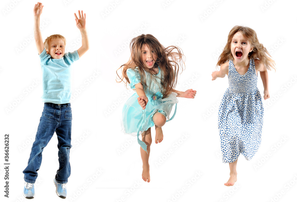 children jumping