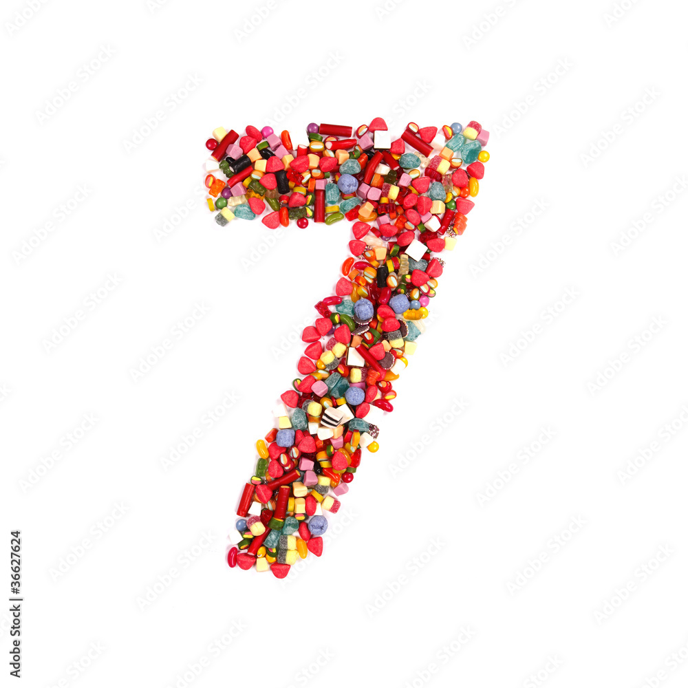 Candy letter on white background Candy letter on white background